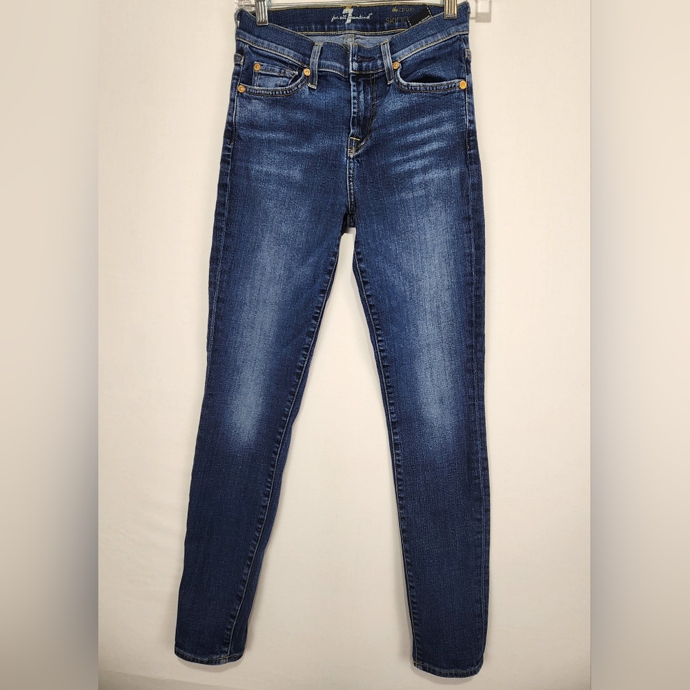 7 For All Mankind Dark Blue Women's Skinny Jeans‎ Size 26